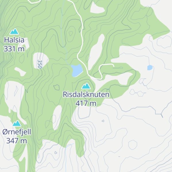 Map of Risdalsknuten