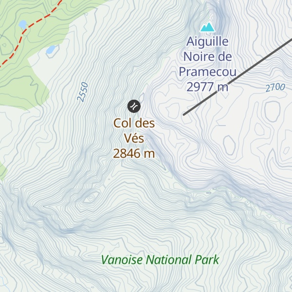 Map of Crête des Vés
