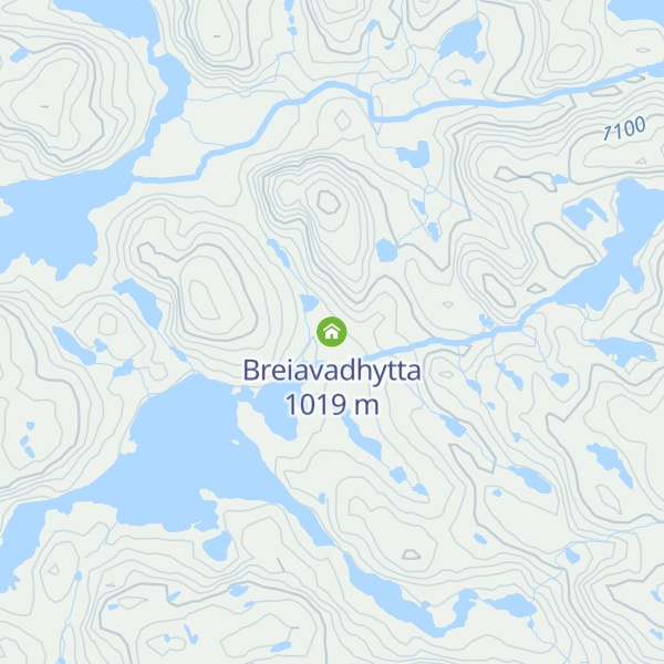 Map of Breiavadhytta
