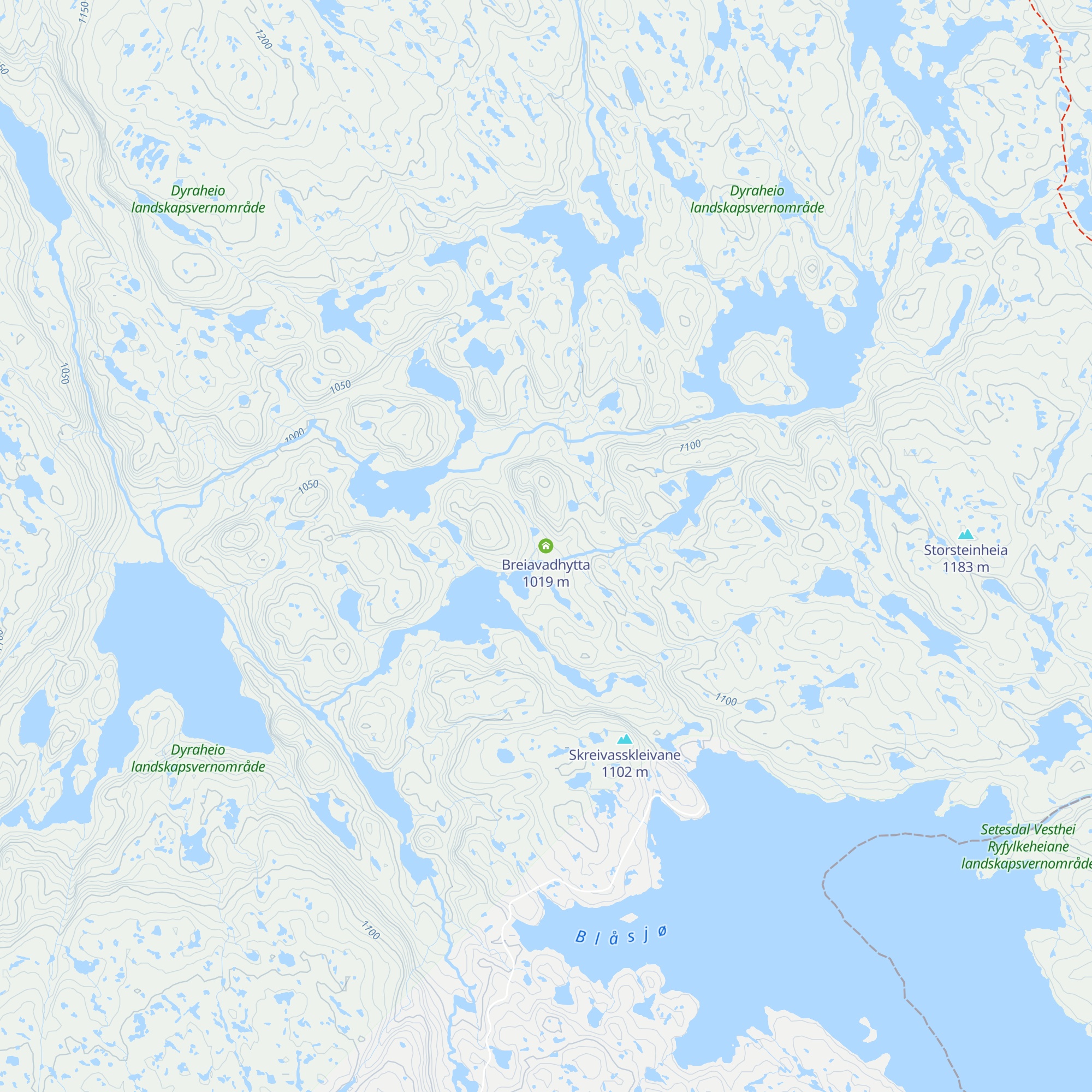 Breiavadhytta map