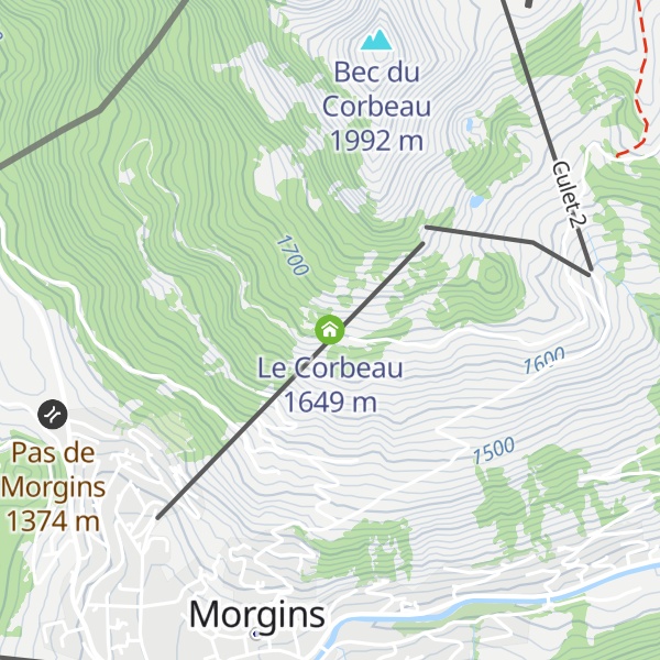 Map of Le Corbeau