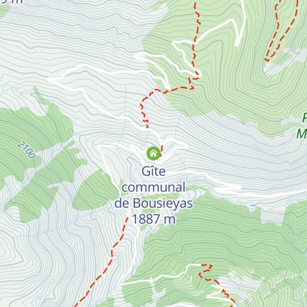 Map of Gîte communal de Bousieyas