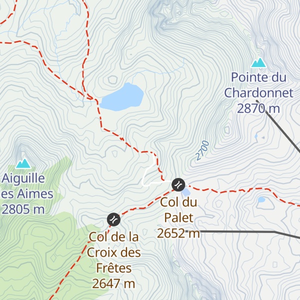 Map of Refuge du Col du Palet