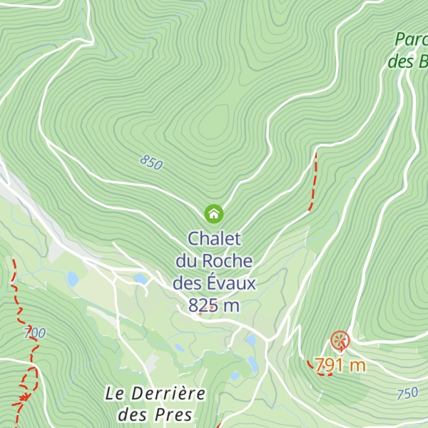 Map of Chalet du Roche des Évaux