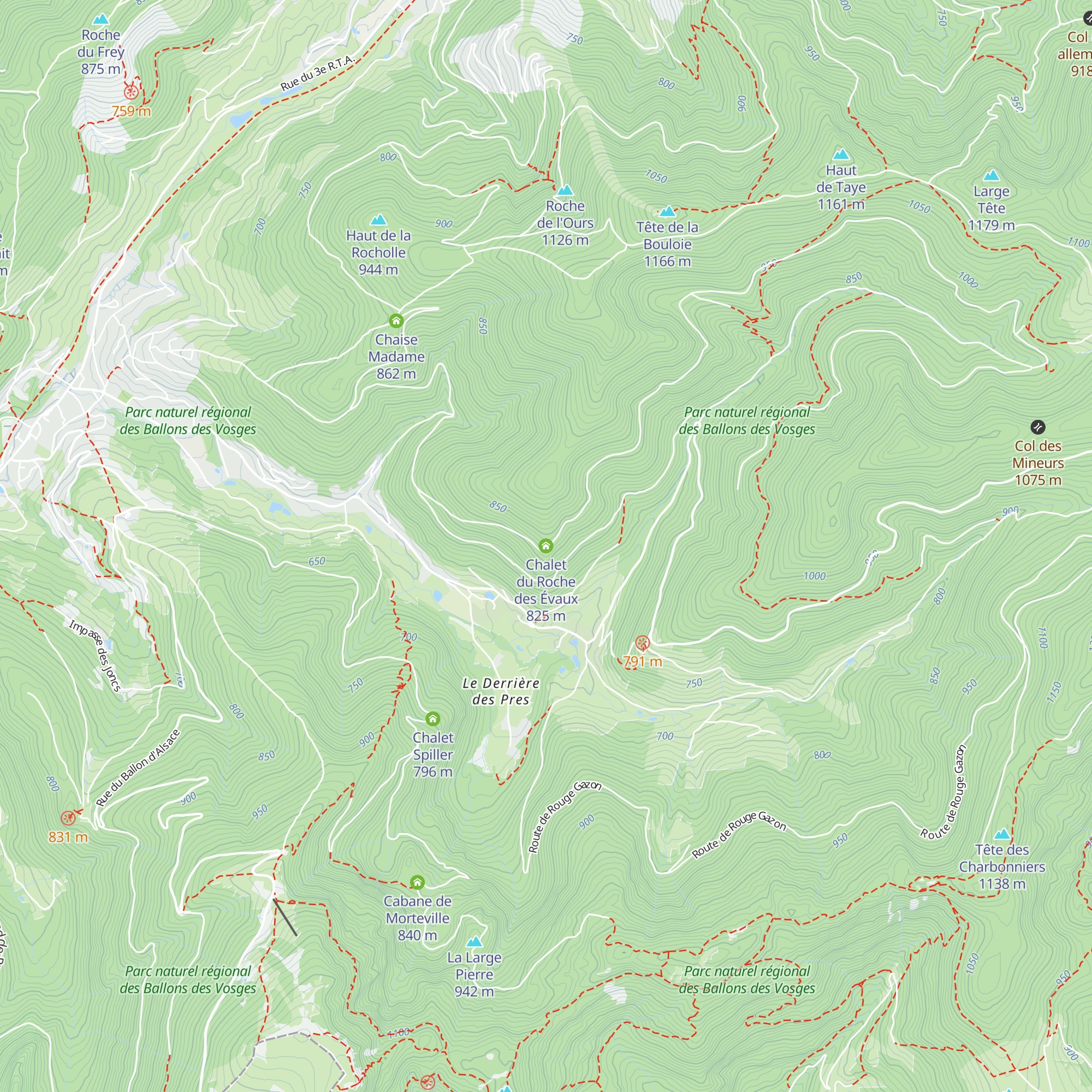Chalet du Roche des Évaux map