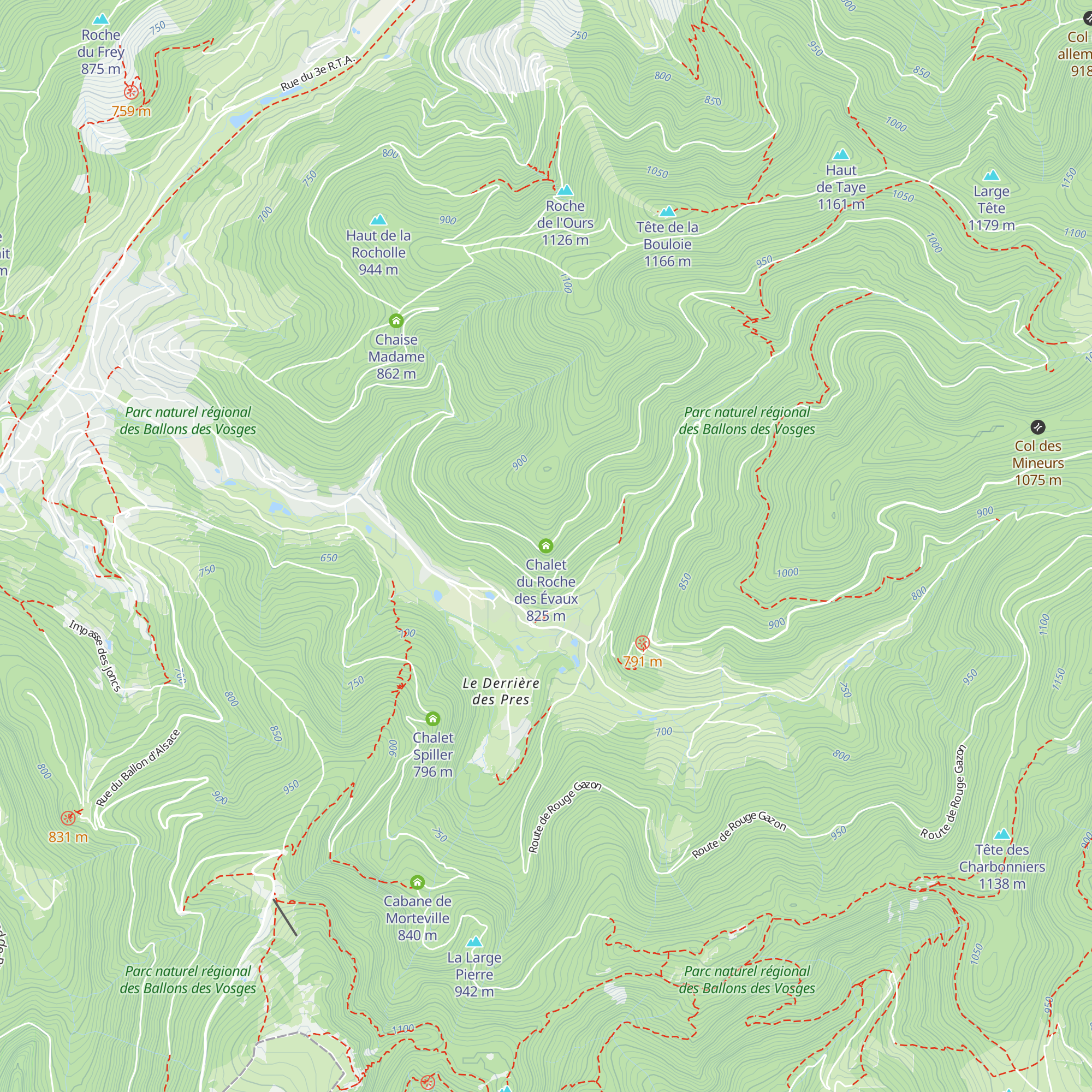 Chalet du Roche des Évaux map