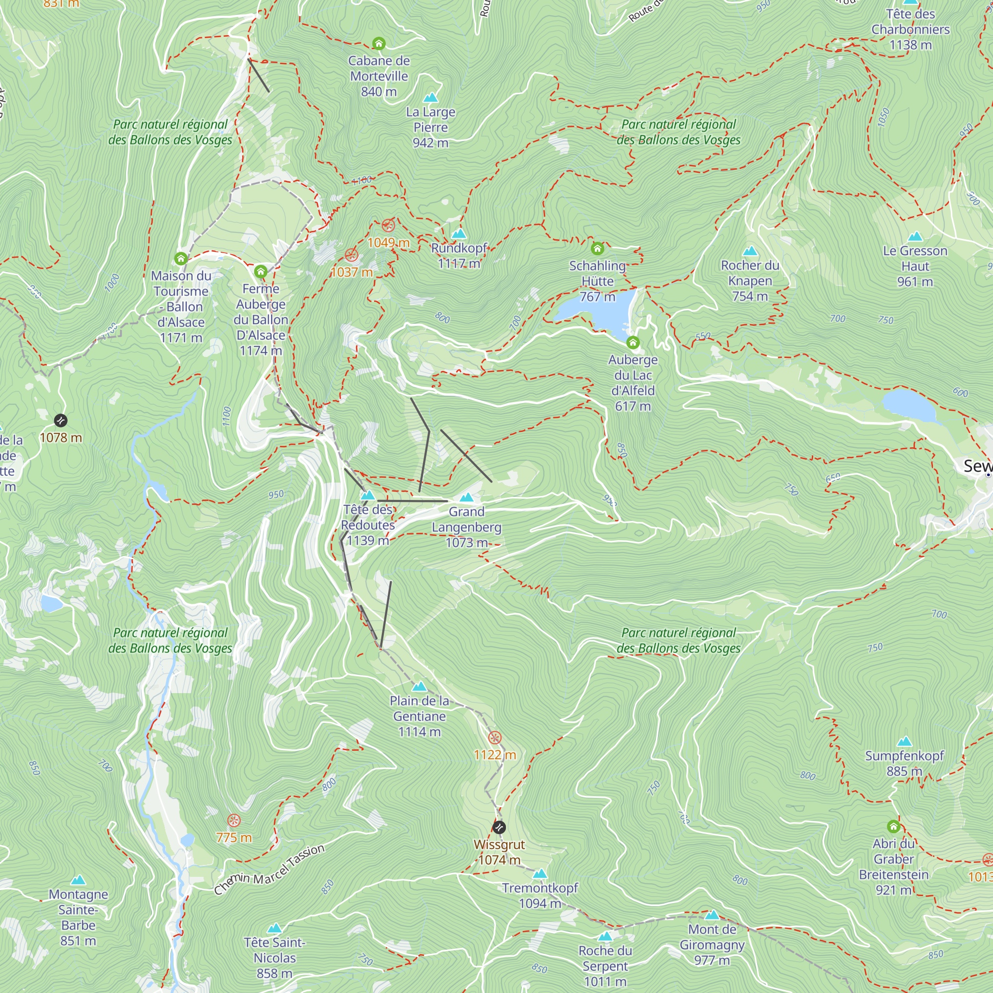 Chalet du Langenberg map