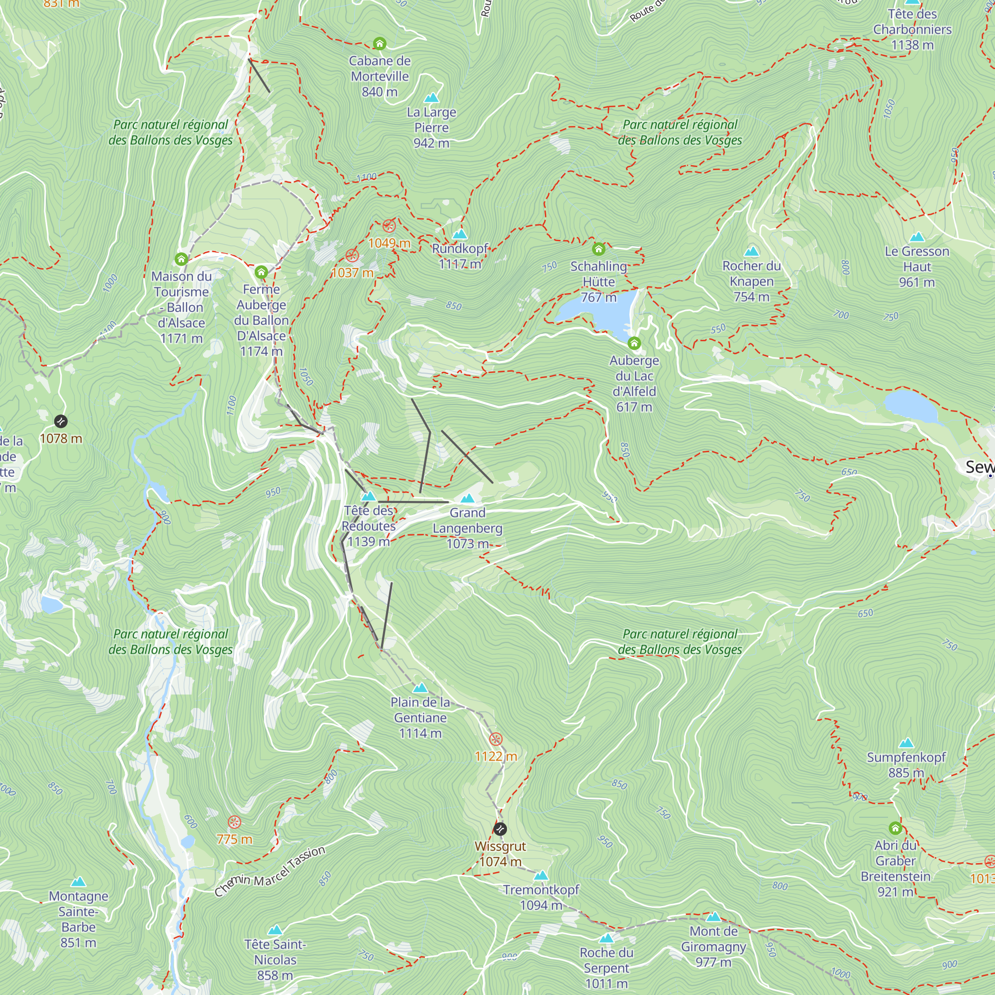 Chalet du Langenberg map
