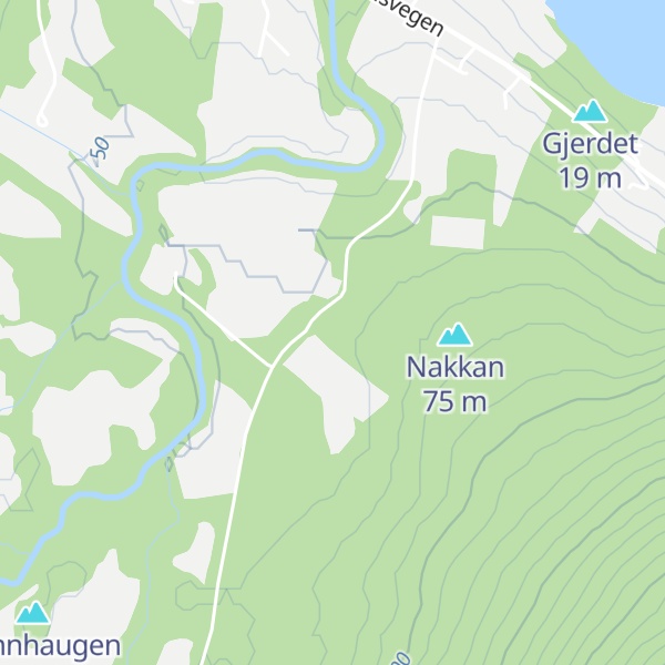 Map of Hjellhaugen