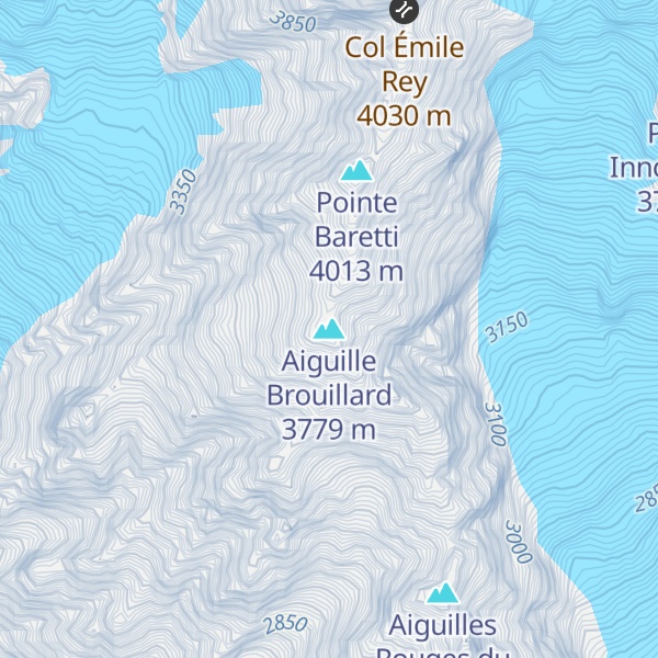 Map of Aiguille Brouillard