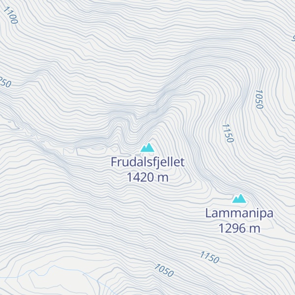 Map of Frudalsfjellet