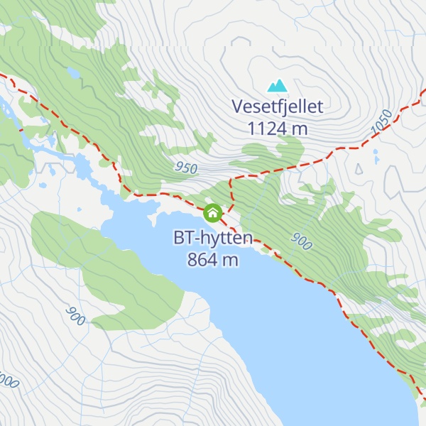 Map of BT-hytten