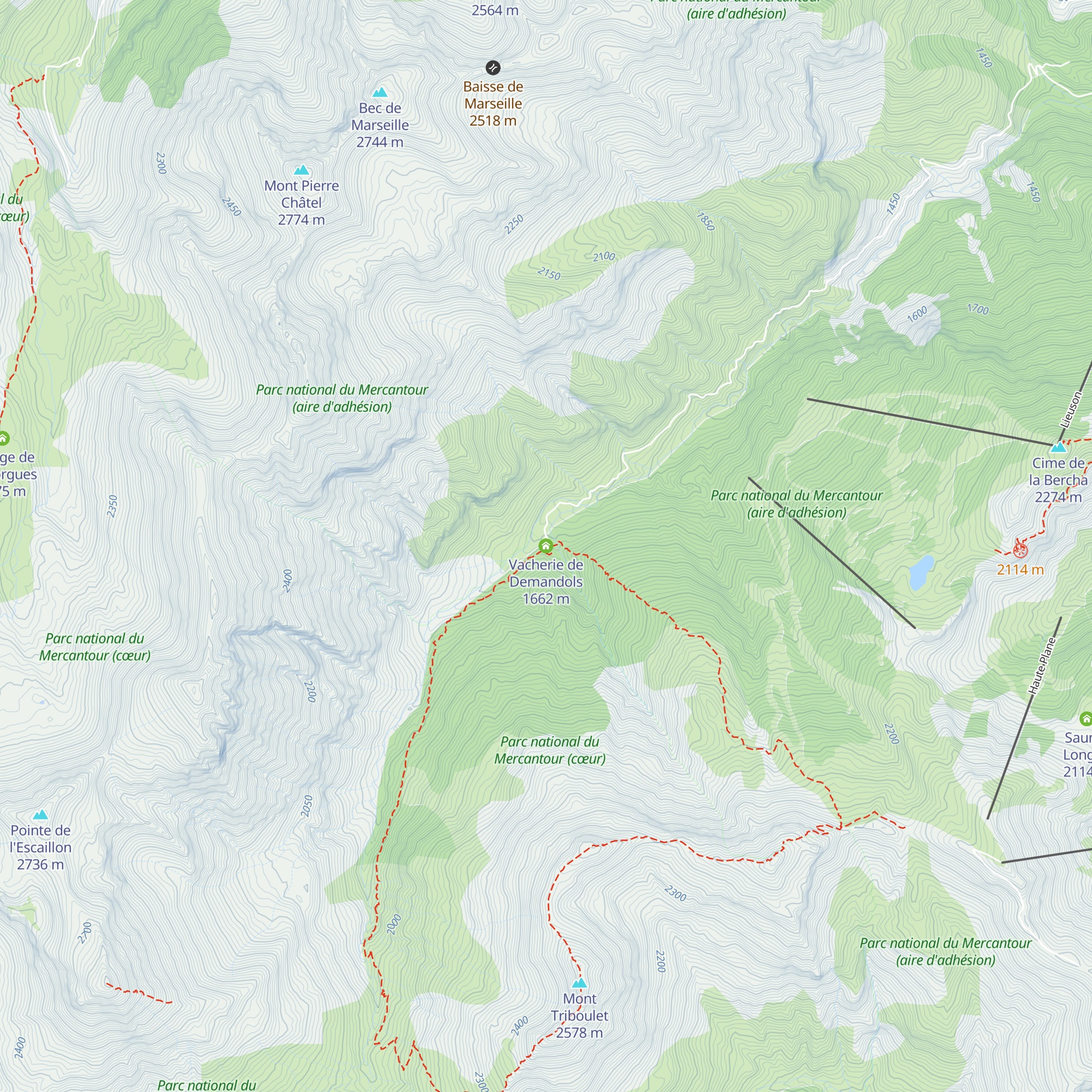 Vacherie de Demandols map