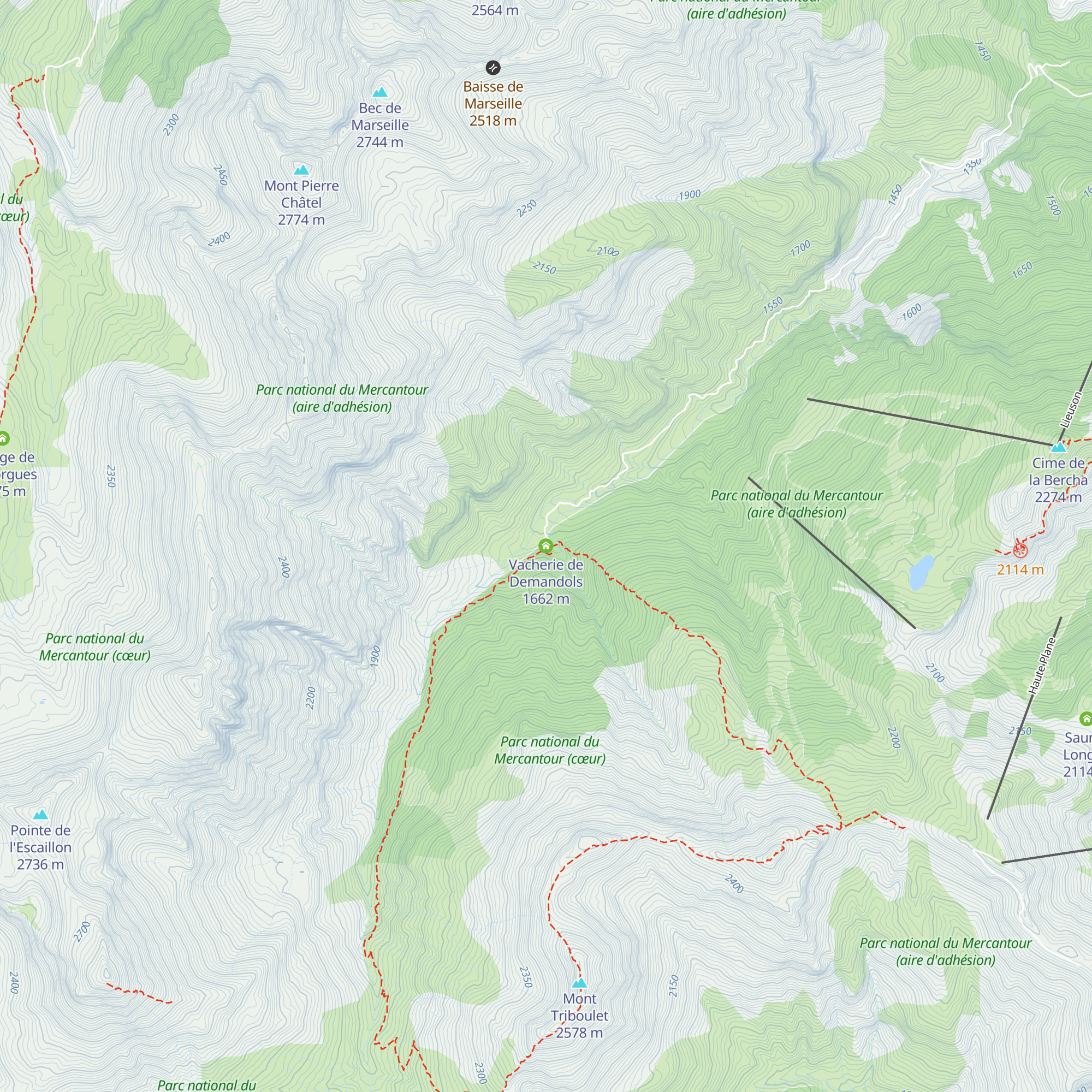Vacherie de Demandols map