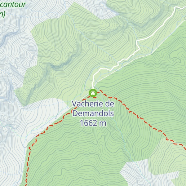 Map of Vacherie de Demandols