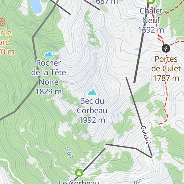 Map of Bec du Corbeau
