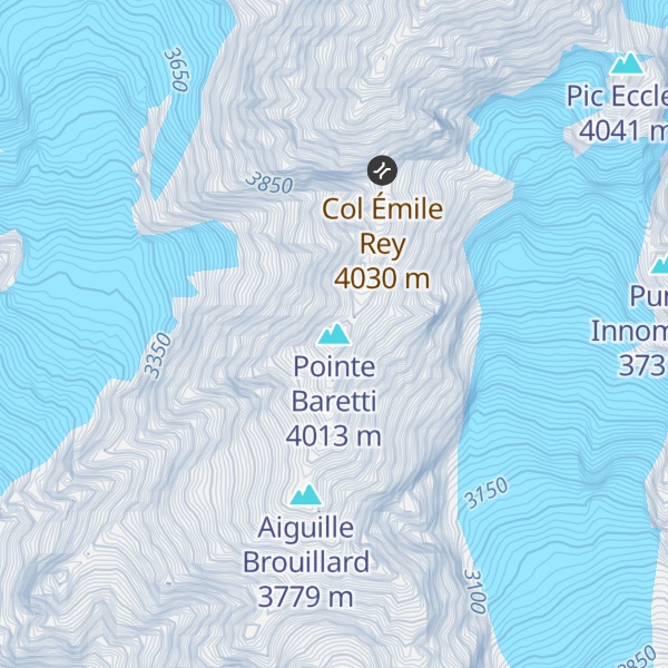 Map of Pointe Baretti