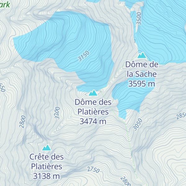 Map of Dôme des Platières