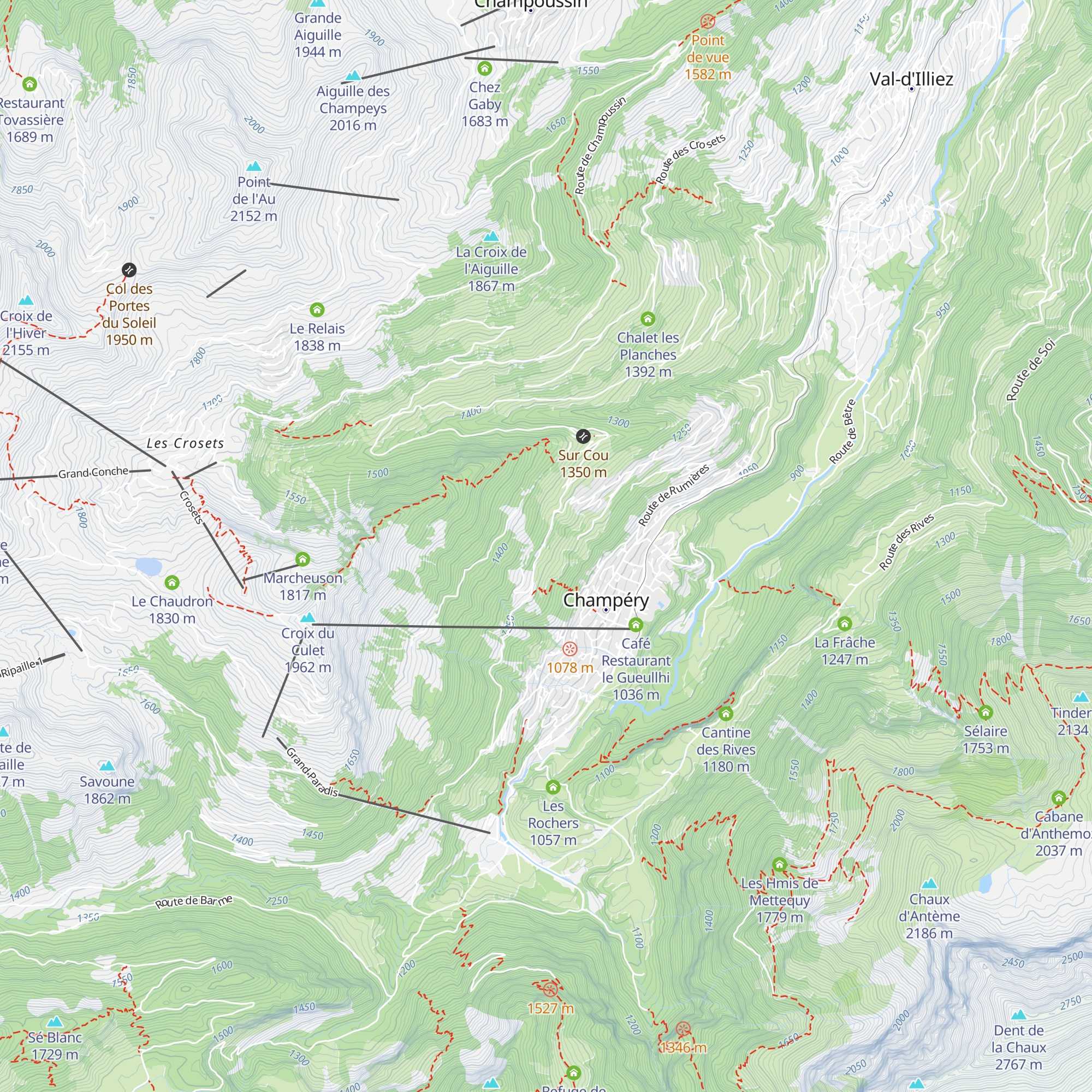 Chalet Pleine Vue map