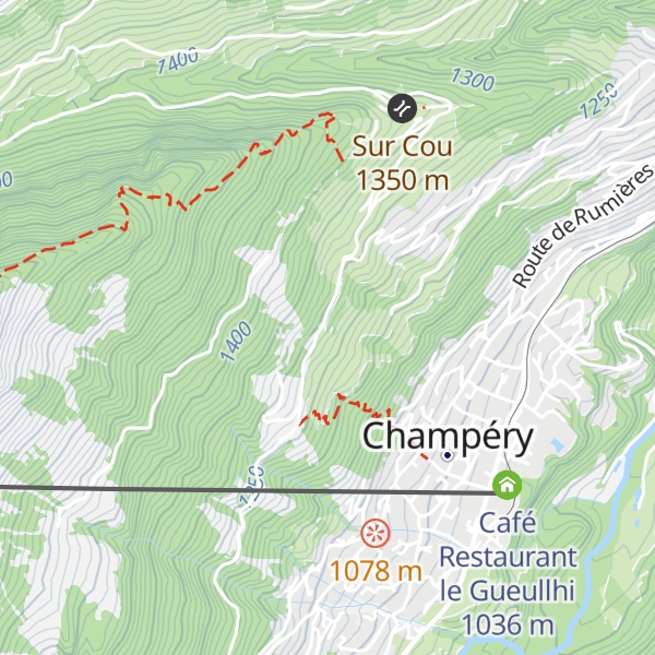 Map of Chalet Pleine Vue