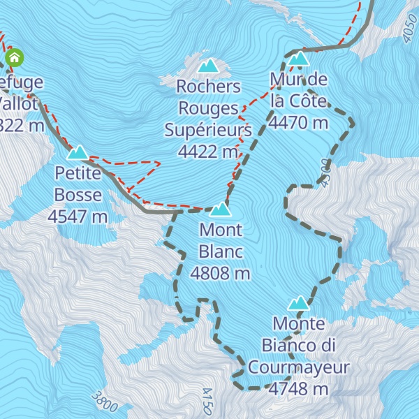 Map of Rocher de la Tournette
