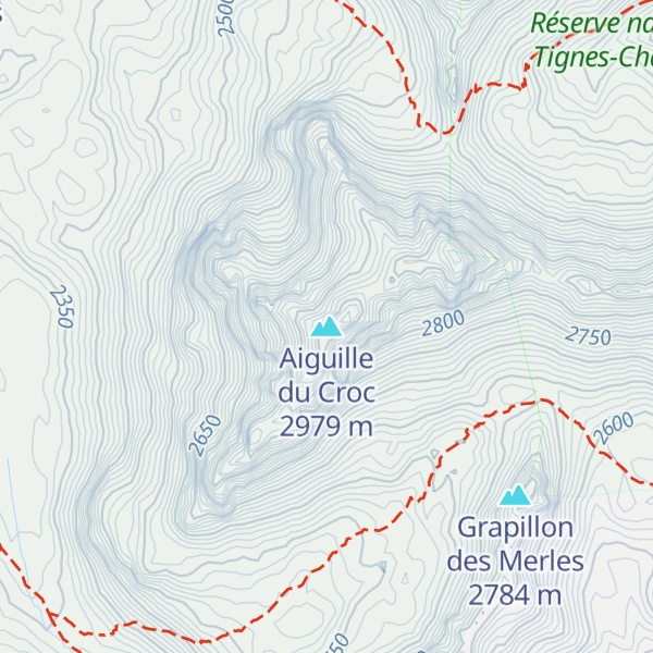 Map of Aiguille du Croc