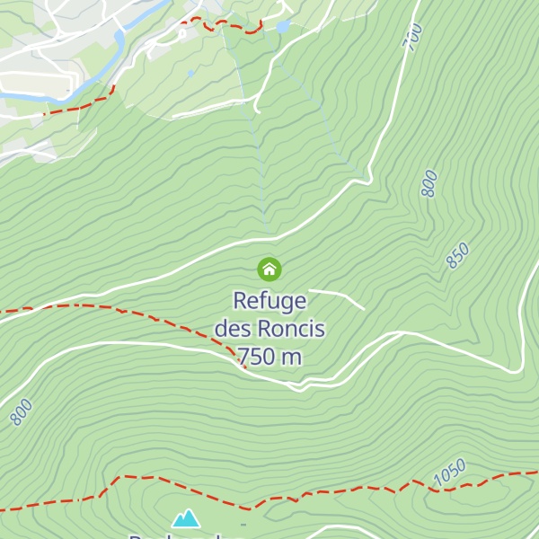 Map of Refuge des Roncis