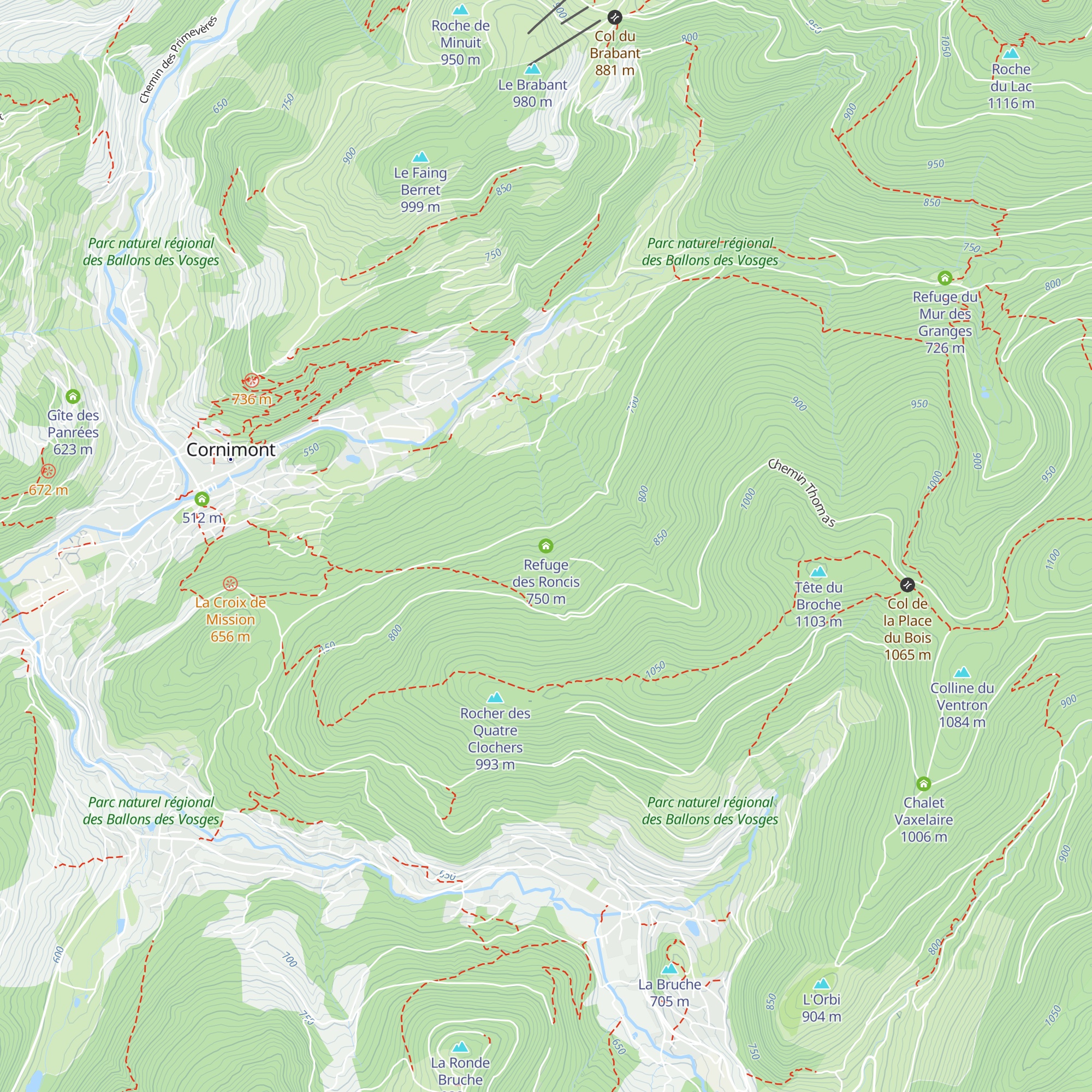 Refuge des Roncis map