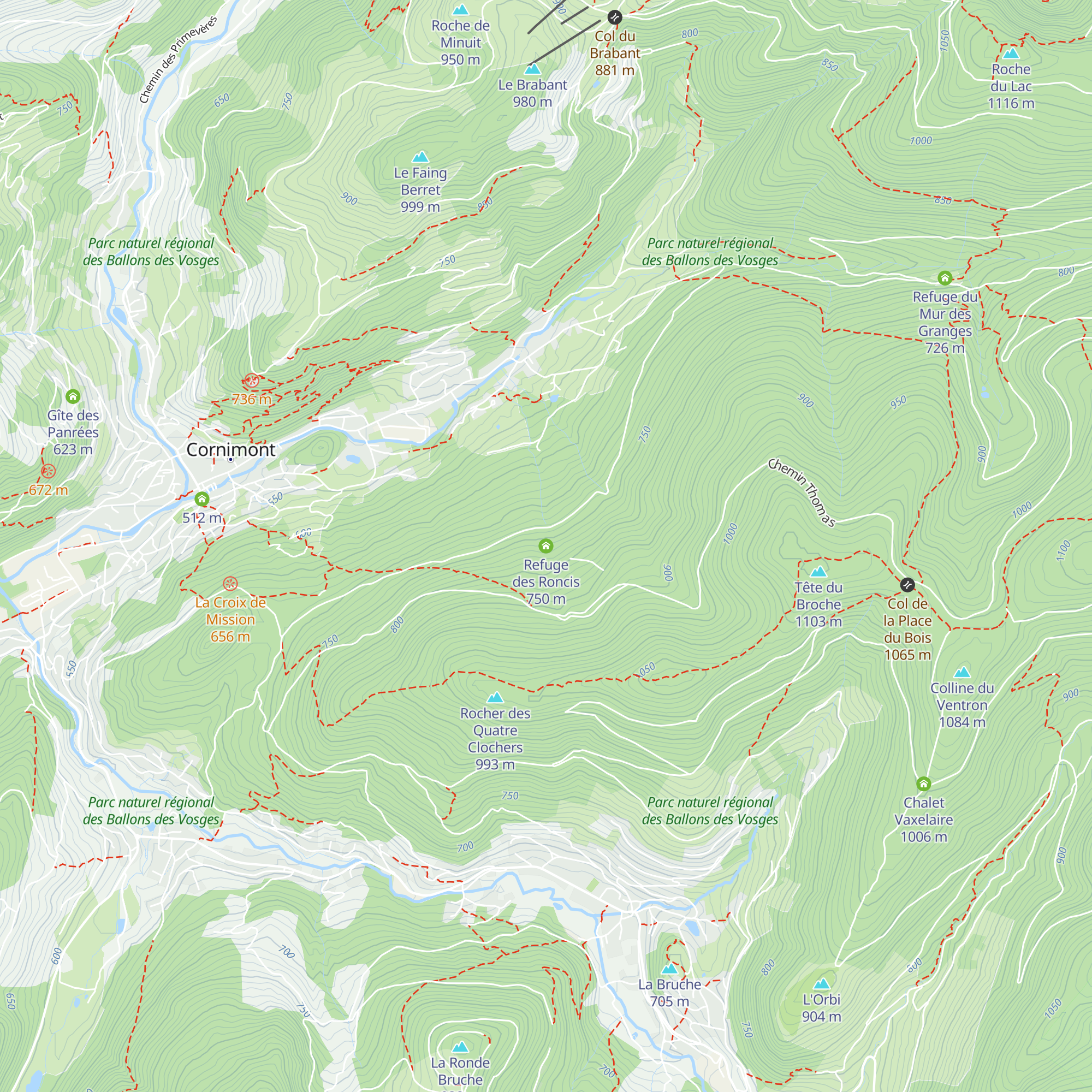 Refuge des Roncis map