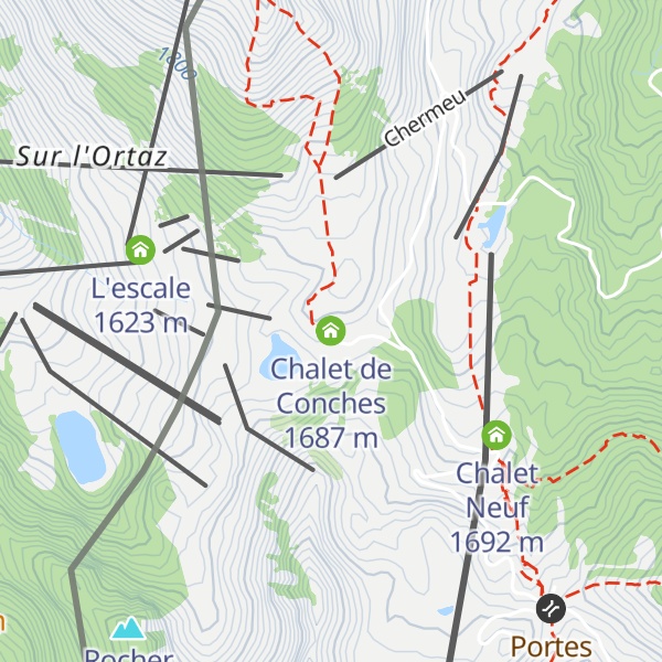 Map of Chalet de Conches