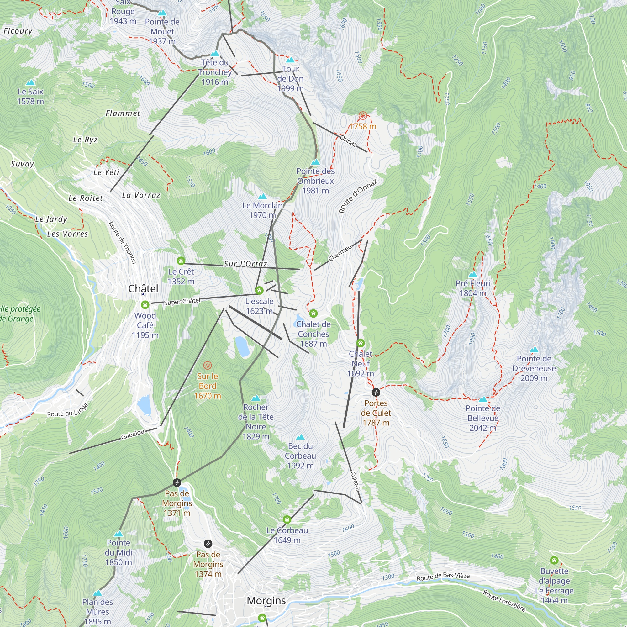 Chalet de Conches map