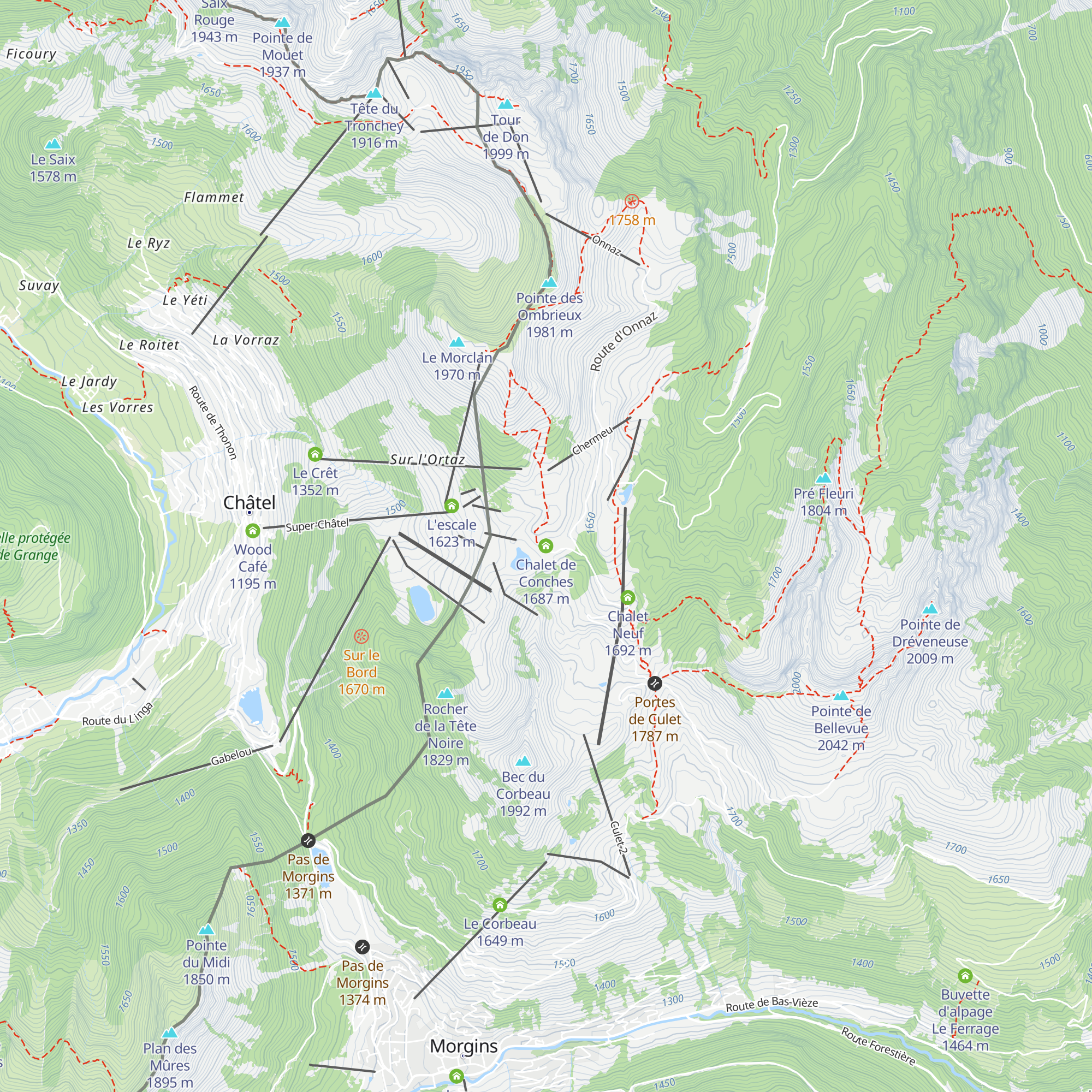 Chalet de Conches map