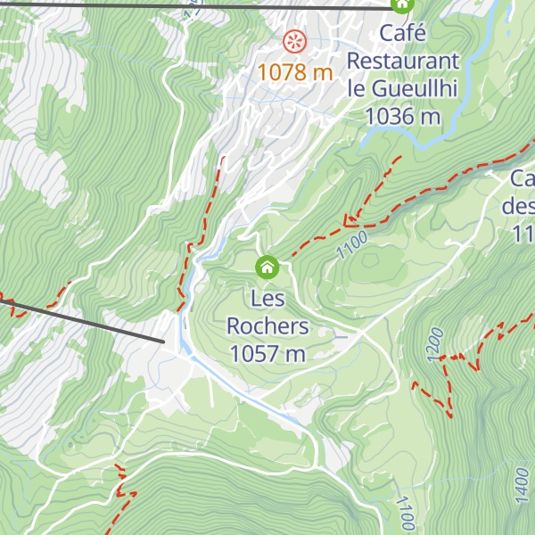 Map of Les Rochers