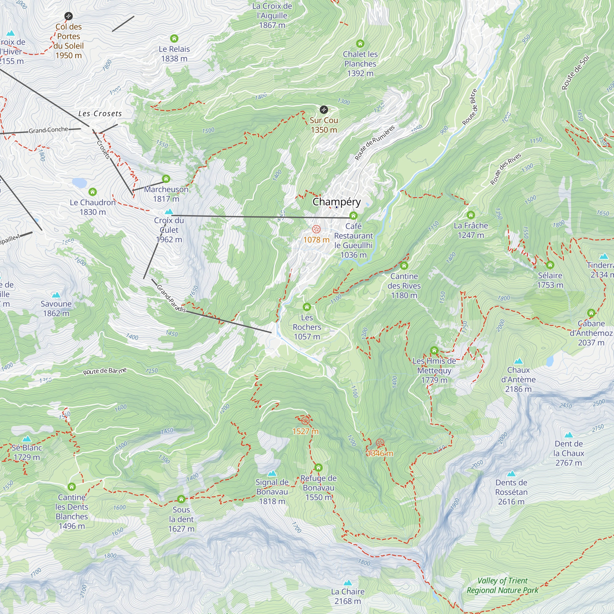 Les Rochers map