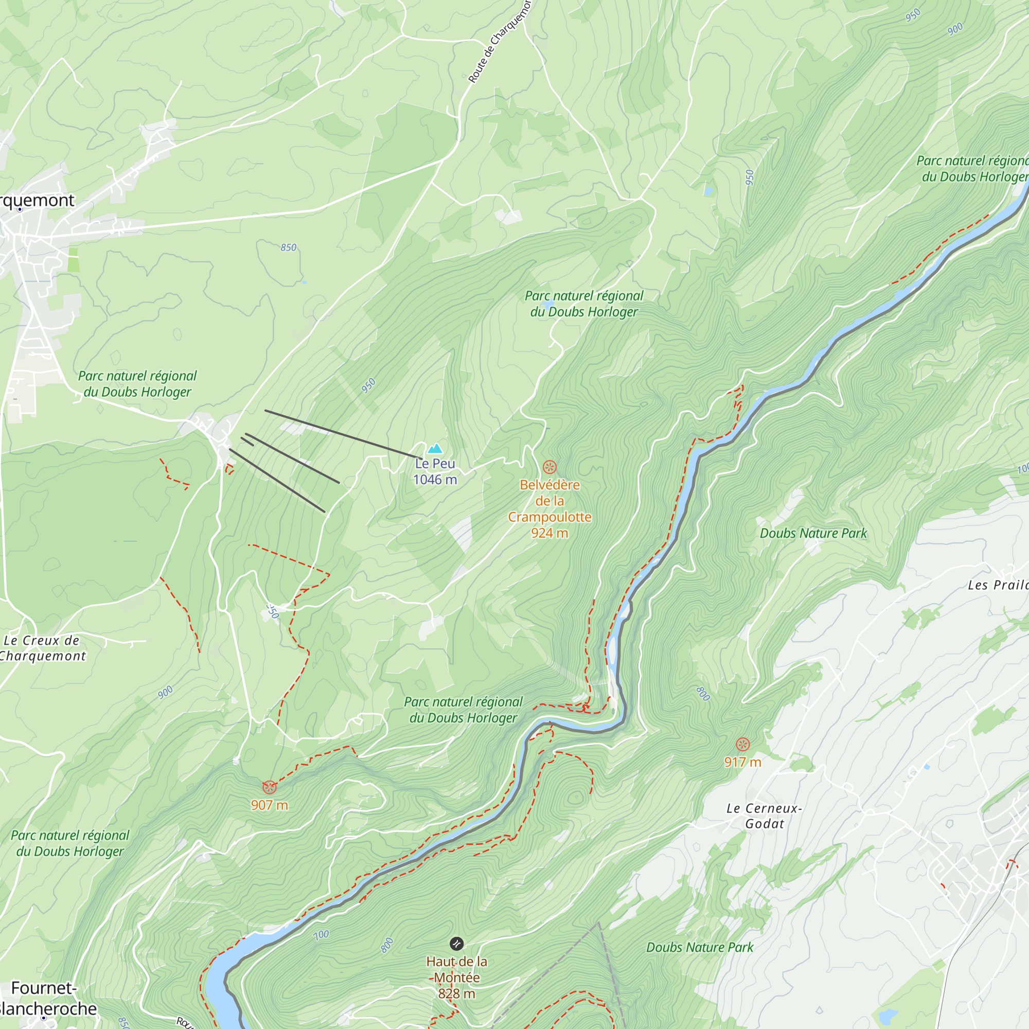 Refuge du Vaudey map