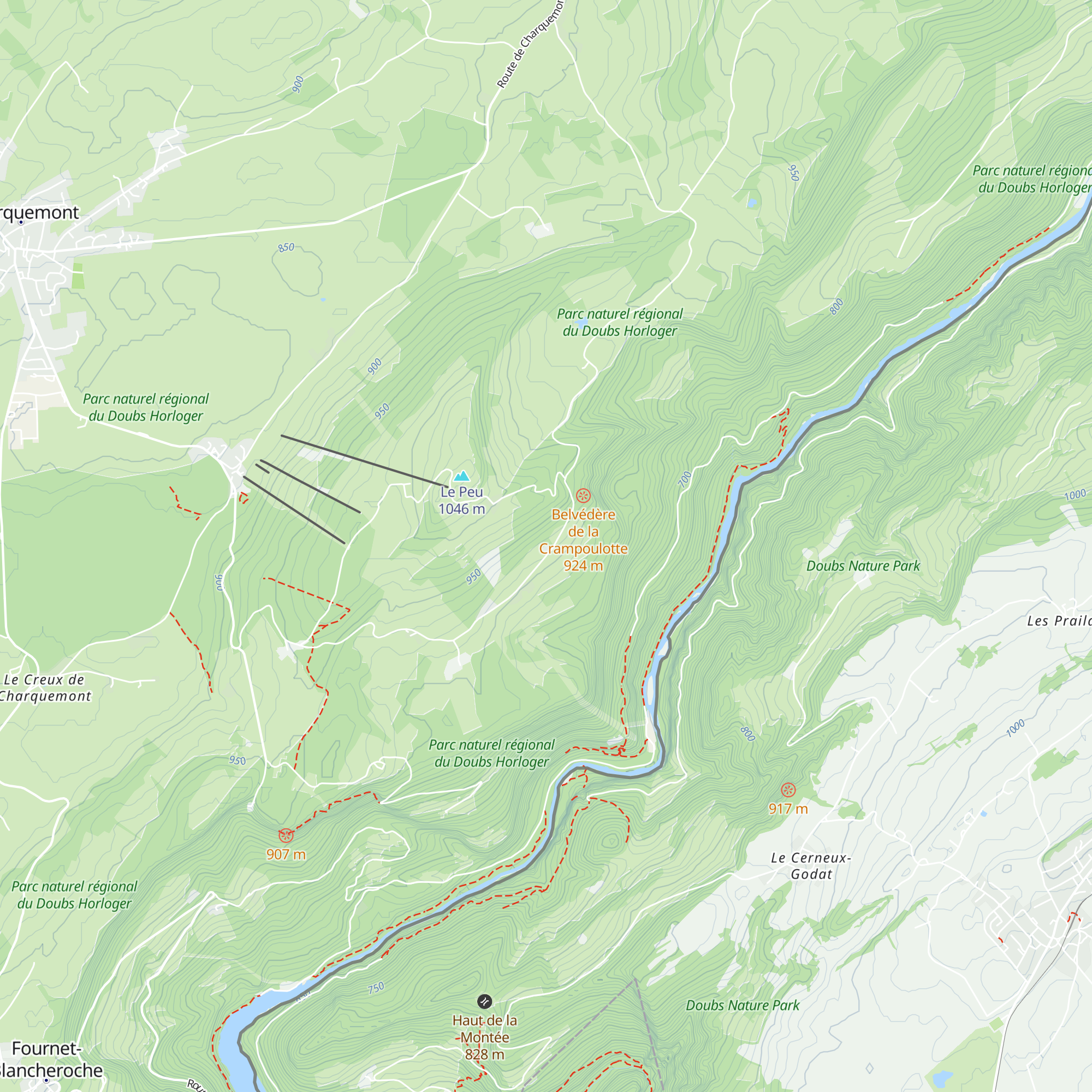 Refuge du Vaudey map
