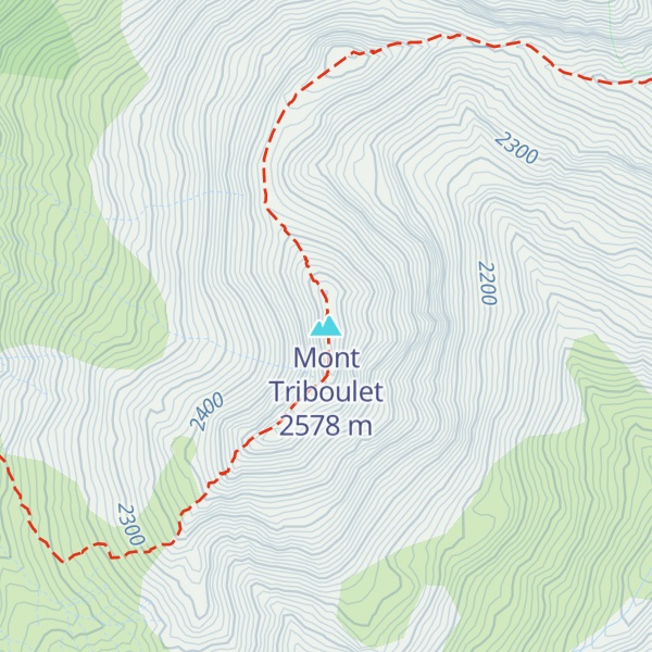 Map of Mont Triboulet