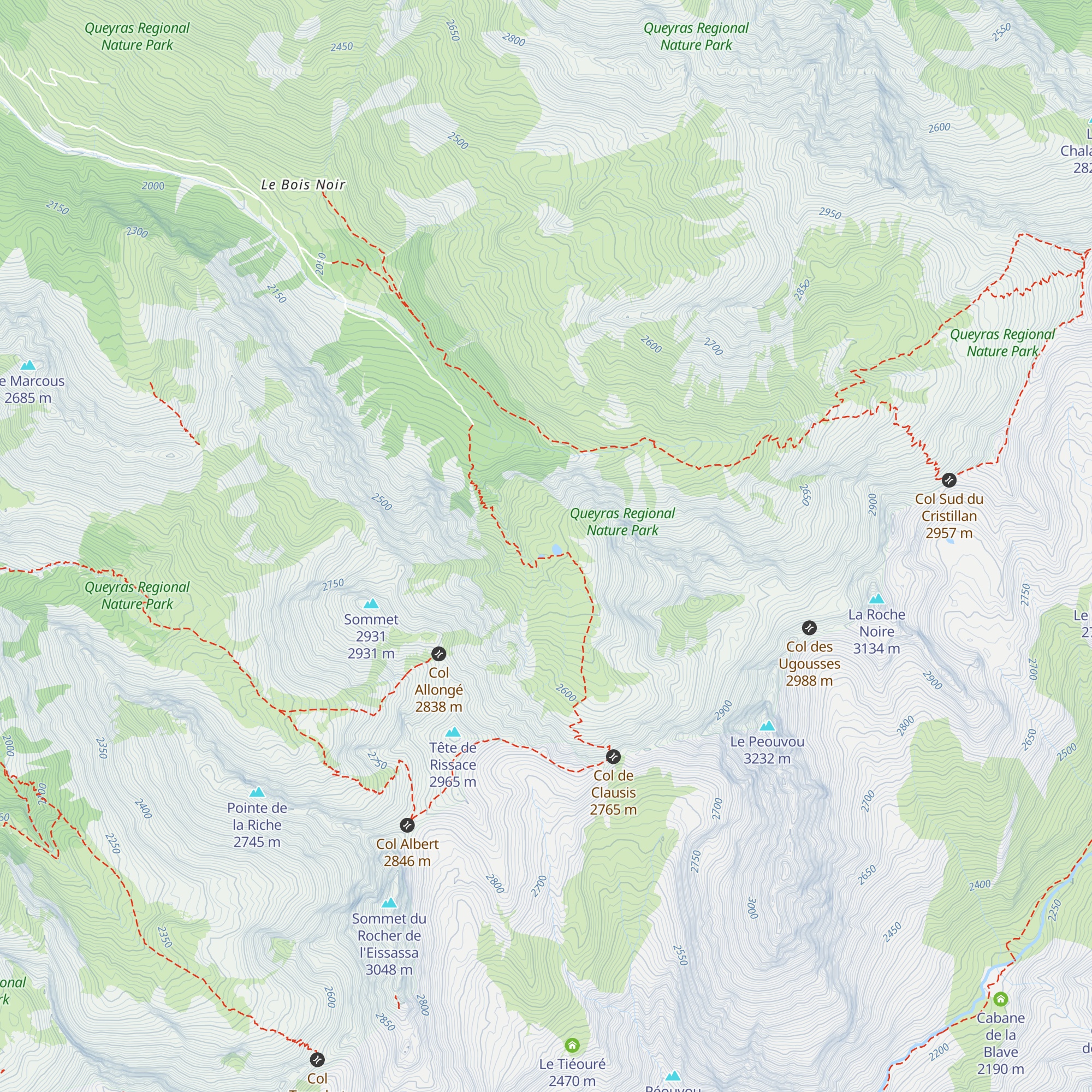Cabane de Clausis map