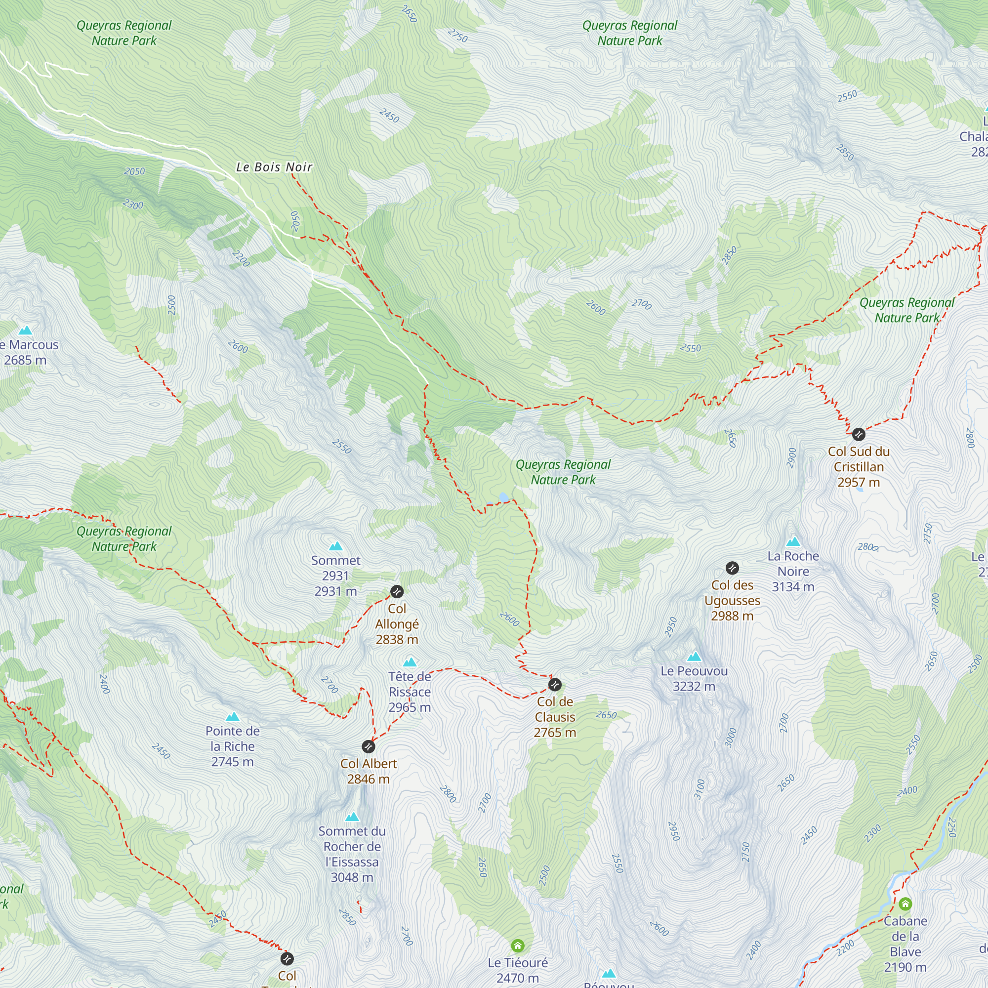Cabane de Clausis map