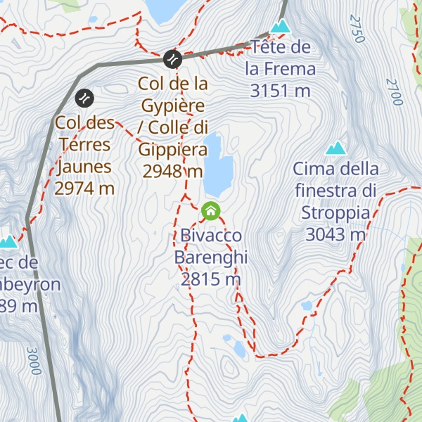 Map of Bivacco Barenghi