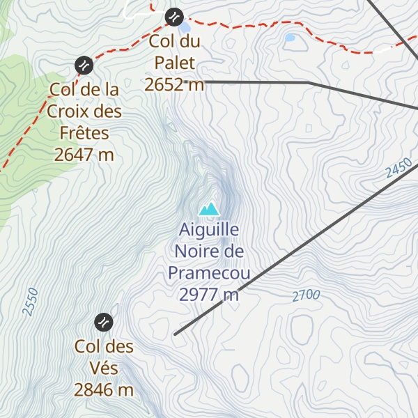 Map of Aiguille Noire de Pramecou