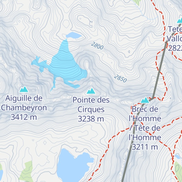 Map of Pointe des Cirques
