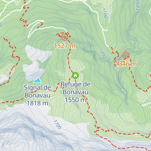 Map of Refuge de Bonavau