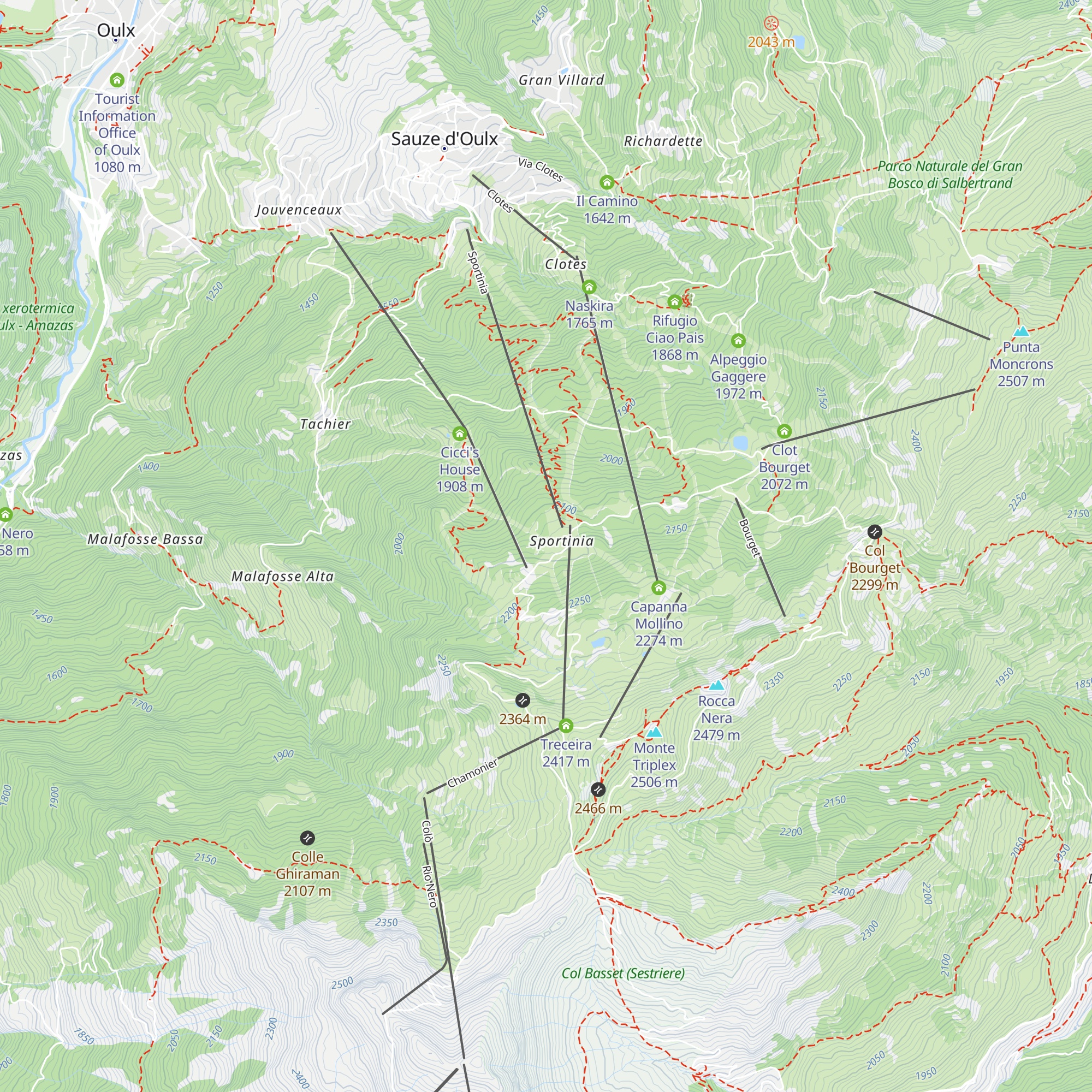 La Capannina map