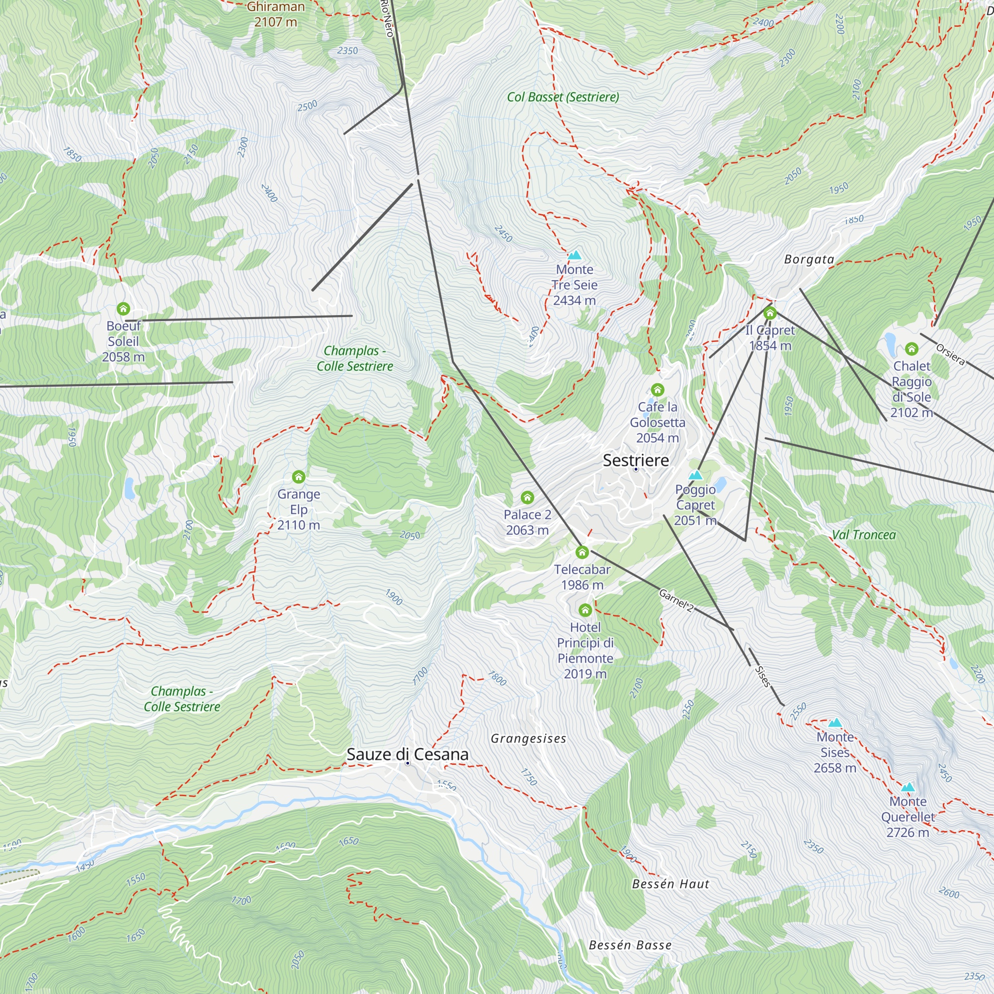 Rifugio bar Monterotta map