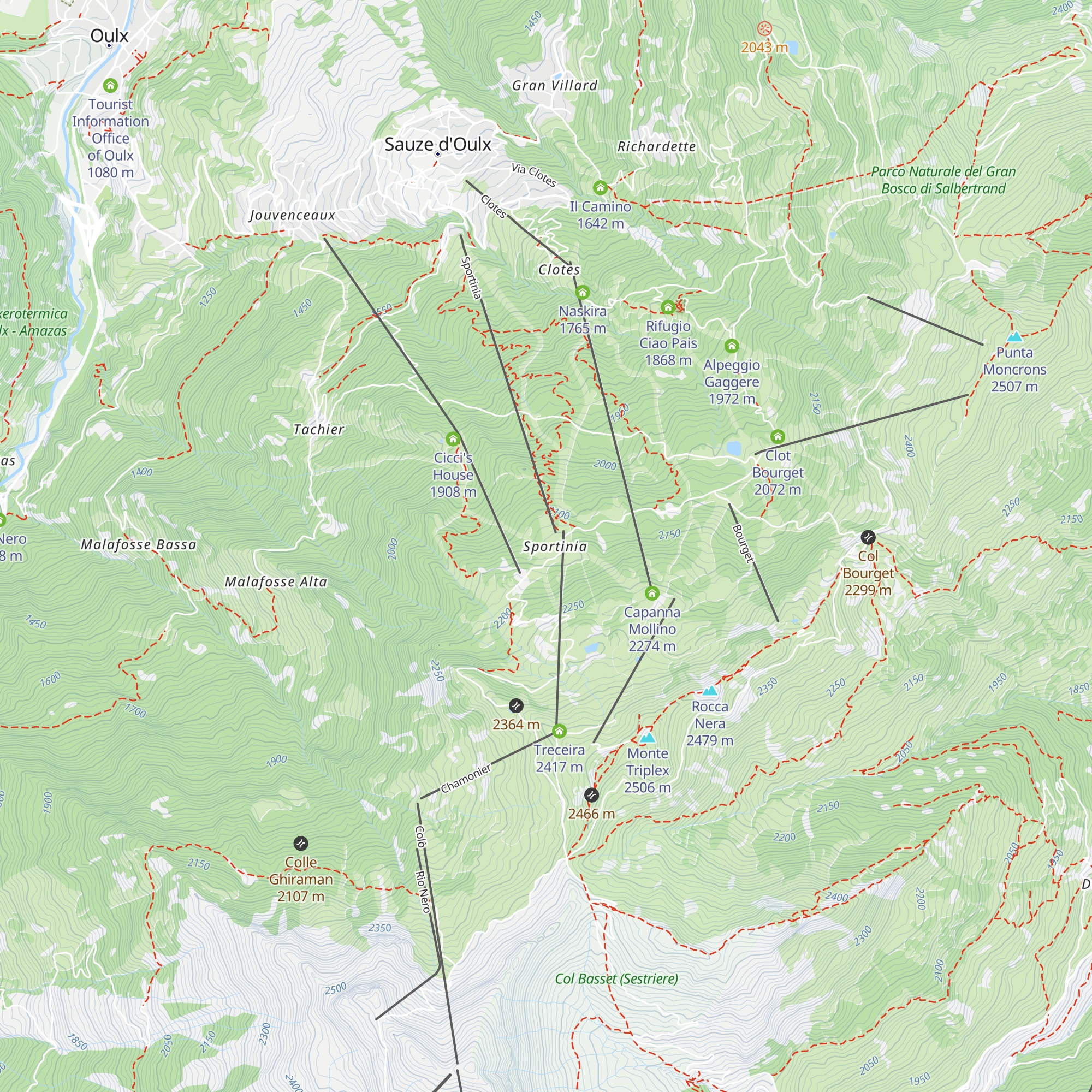 Capanna Kind map