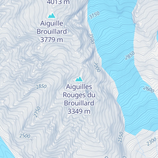Map of Aiguilles Rouges du Brouillard