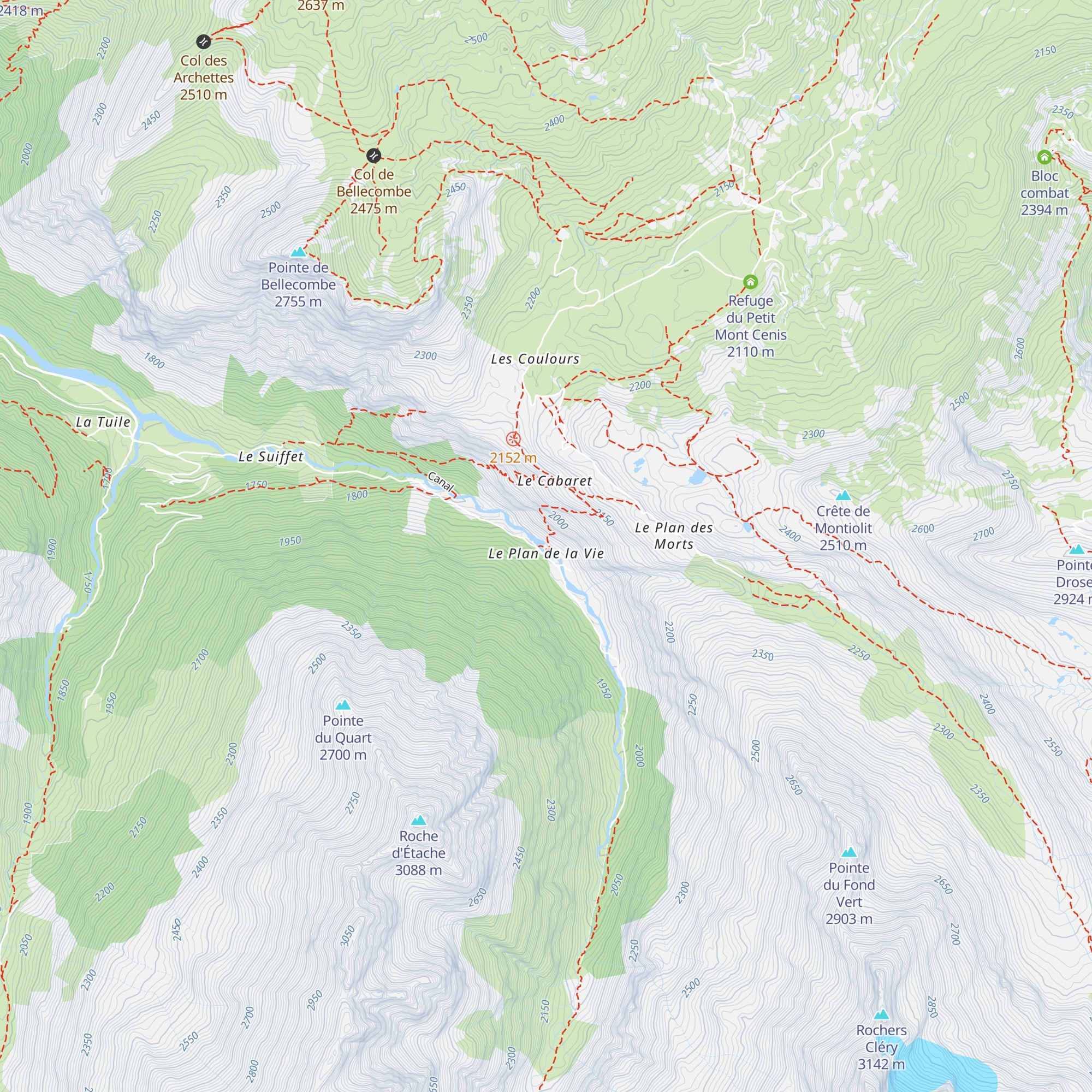 Vidange EDF du Plan de la Vie map