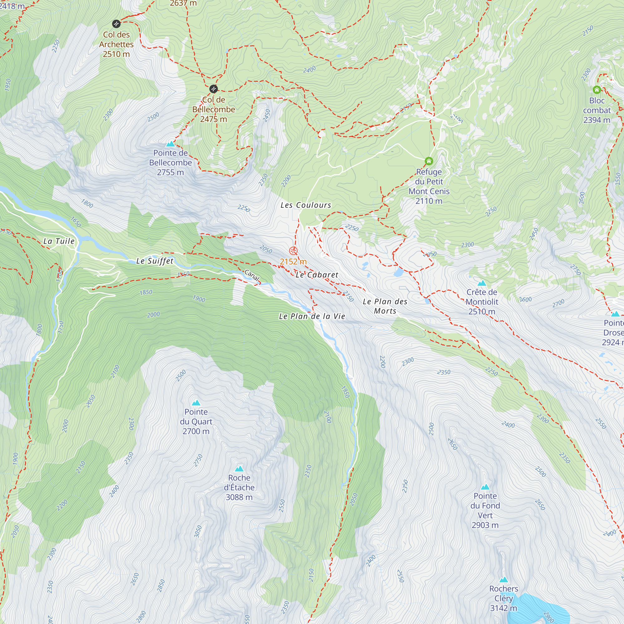 Vidange EDF du Plan de la Vie map