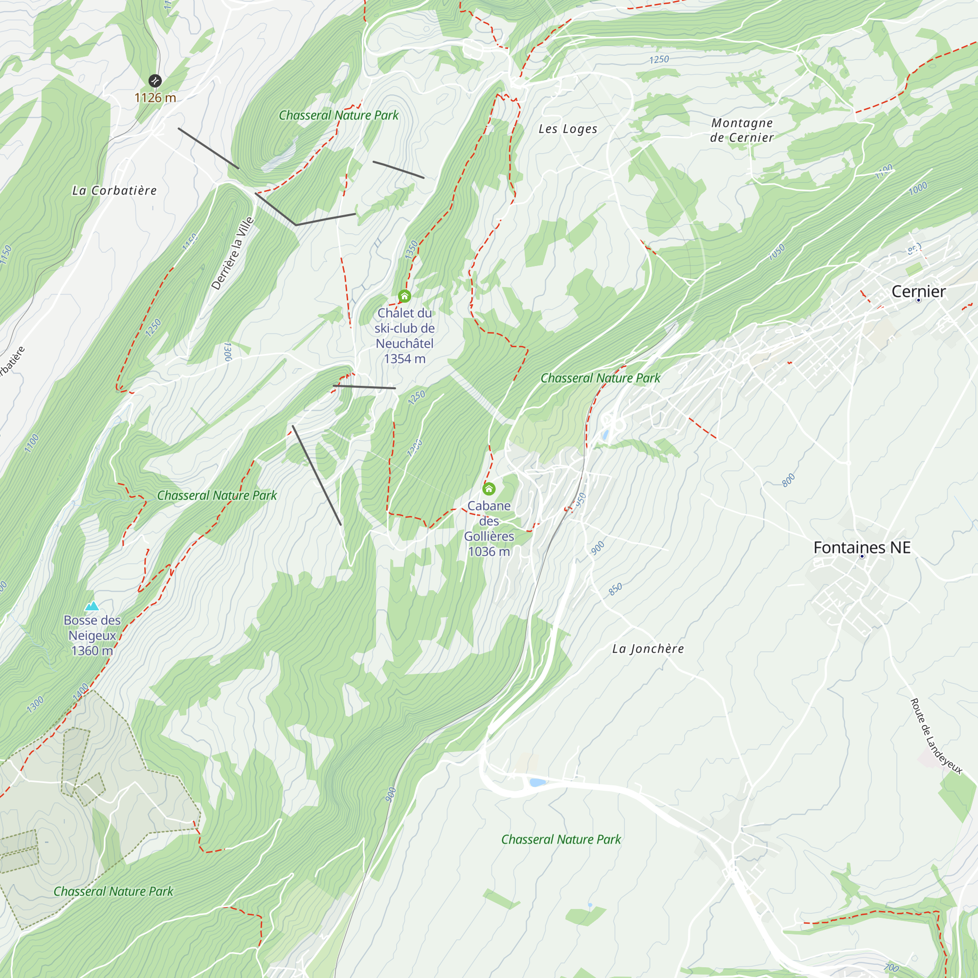 Cabane des Gollières map